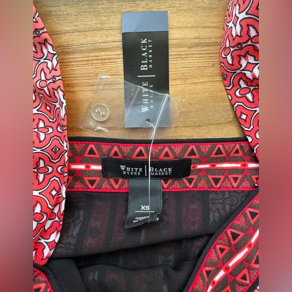 NWT WHITE HOUSE BLACK MARKET Labyrinth Dress XS - Picture 4 of 10